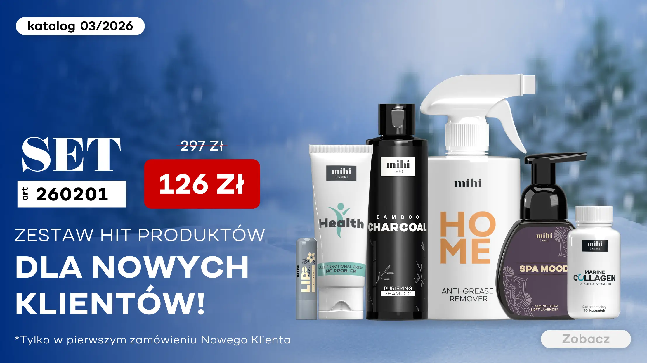 Unikalny zestaw HIT produktów mihi dla Nowych Klientów w okresie! Aby maksymalnie ułatwić pierwszy krok, z przyjemnością przedstawiamy specjalną ofertę dla Nowych Klientów!