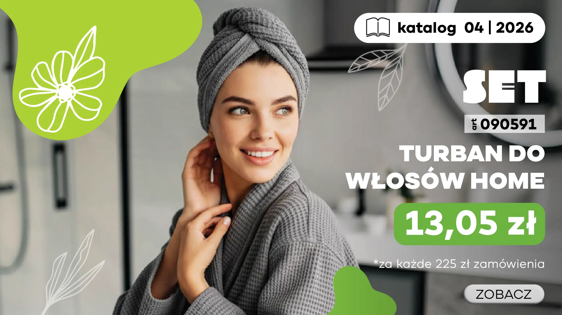 05.03 - 15.03 Zdobądź Turban do włosów już za 13,05zł za każde 225zł zamówienia