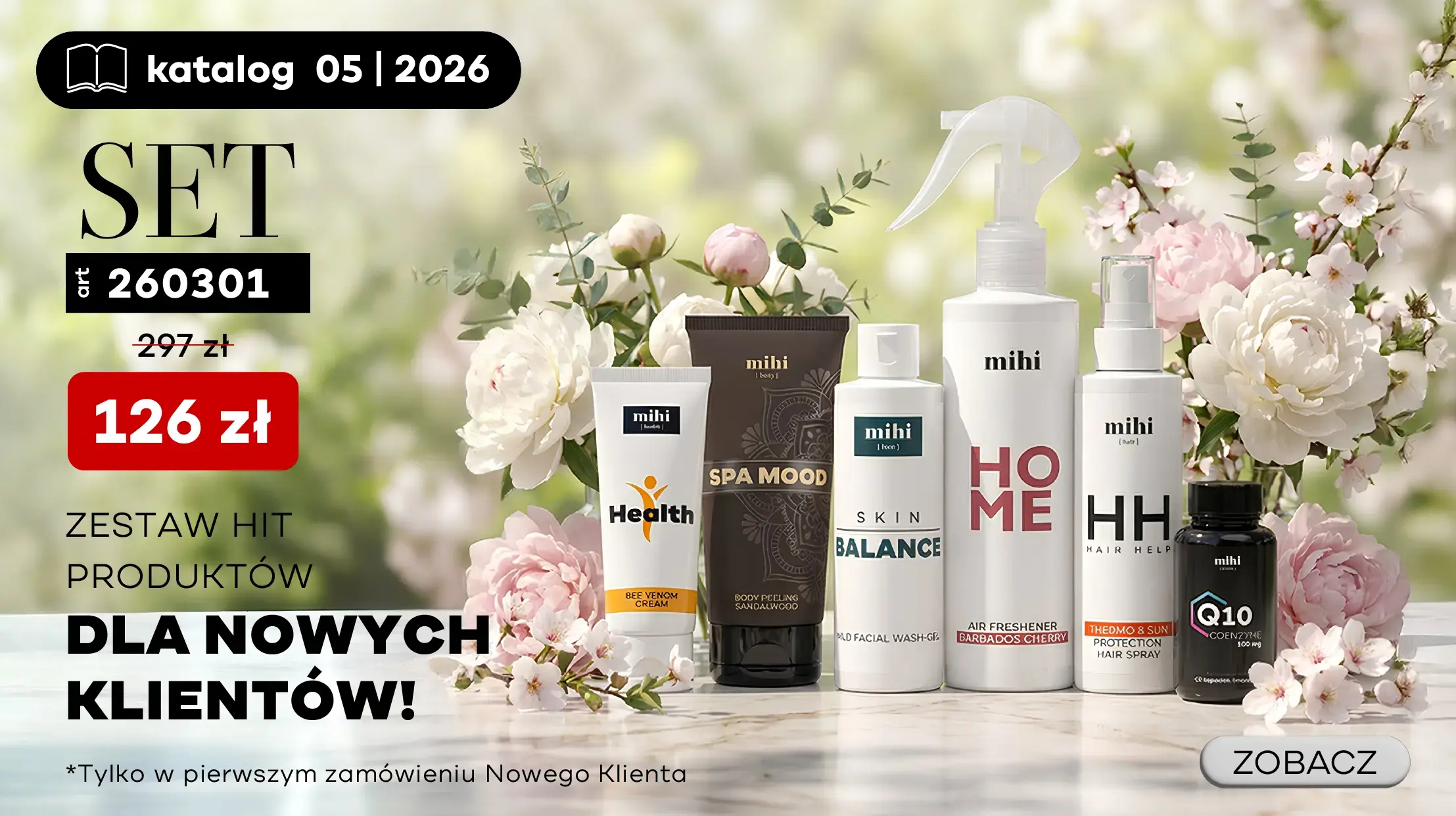 Unikalny zestaw HIT produktów mihi dla Nowych Klientów w okresie! Aby maksymalnie ułatwić pierwszy krok, z przyjemnością przedstawiamy specjalną ofertę dla Nowych Klientów!