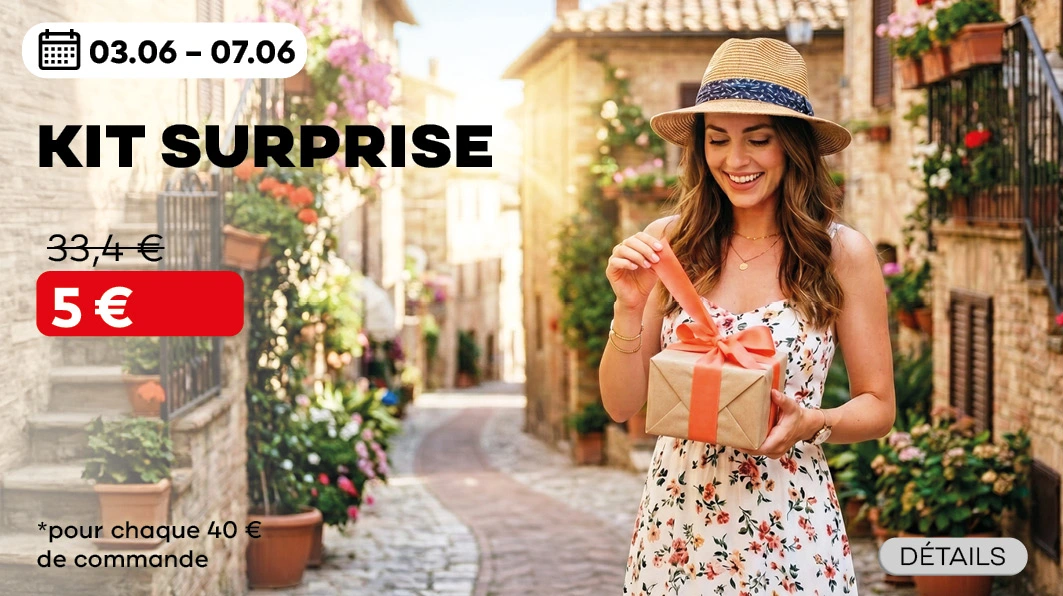 Du 03/06 au 07/06, vous avez la chance d’obtenir un mystérieux coffret-surprise pour seulement 5 € ! Chaque coffret contient 3 produits mihi appréciés, issus de différentes catégories. Et bien sûr, un véritable effet « wow » à l’ouverture !