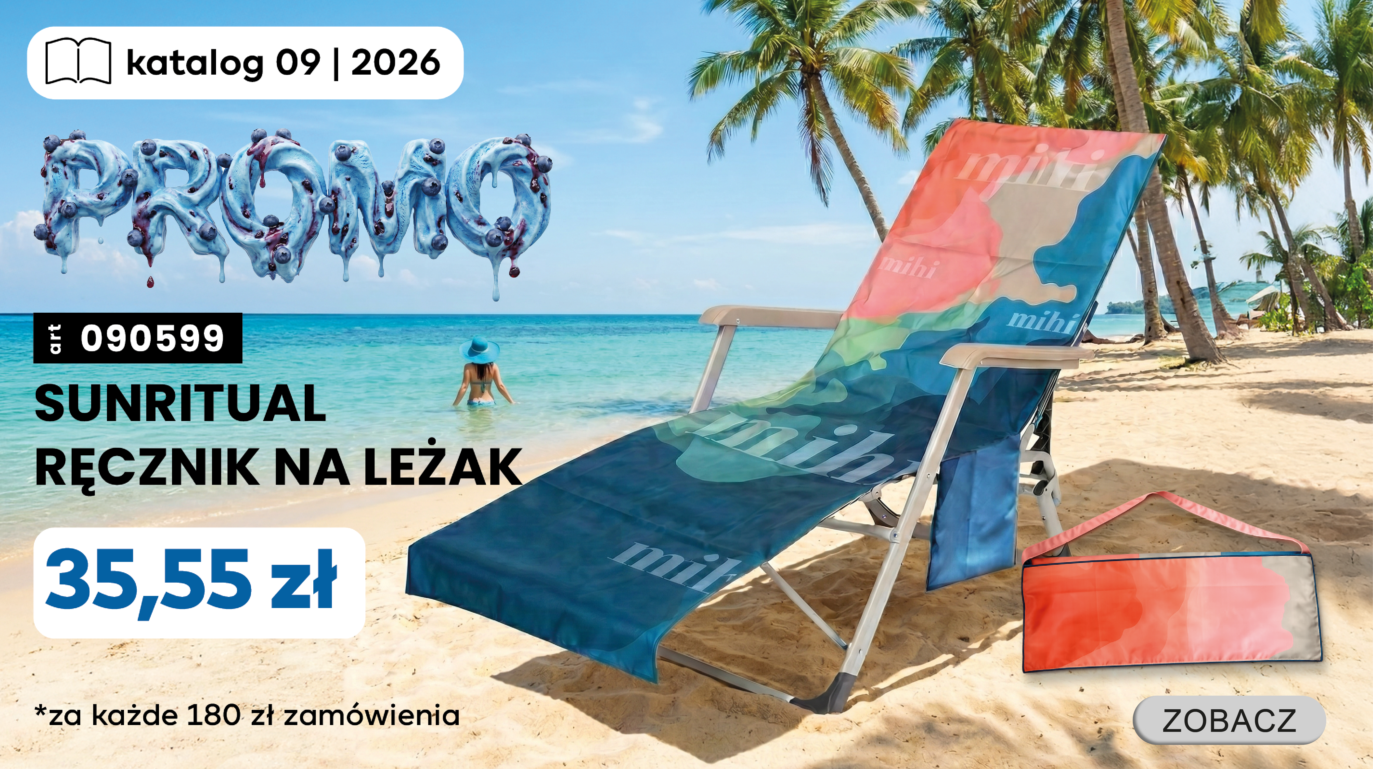 TYLKO 18.06 — 28.06 Odbierz SUNRITUAL Ręcznik na leżak za jedyne 35,55zł za każde 180zł zamówienia w katalogu