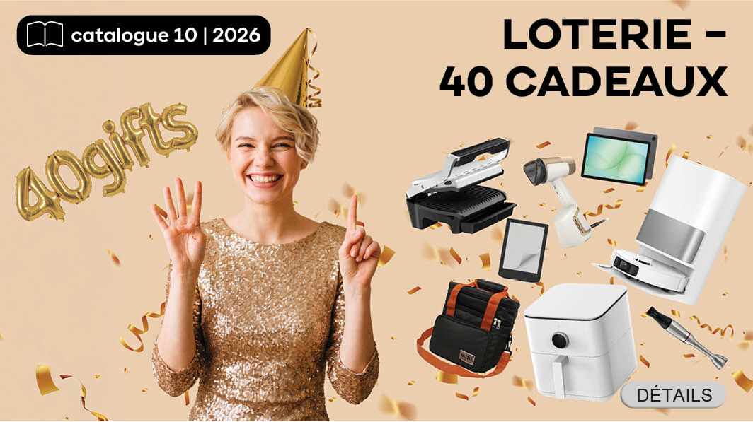 Chaque commande de 50 € ou plus (aux prix du catalogue) participe automatiquement au tirage au sort