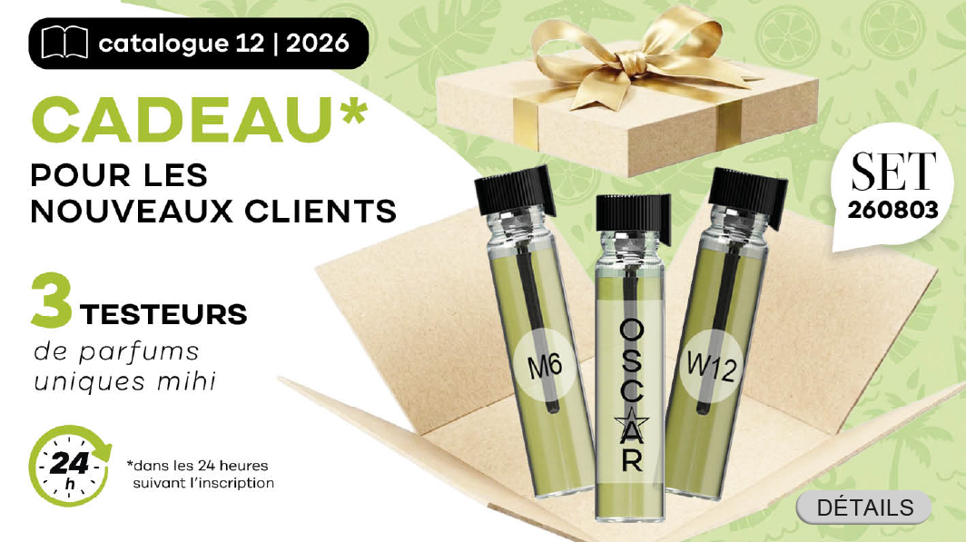 Super Bonus pour les Nouveaux Clients en Période! Échantillons de 3 parfums exclusifs Mihi!