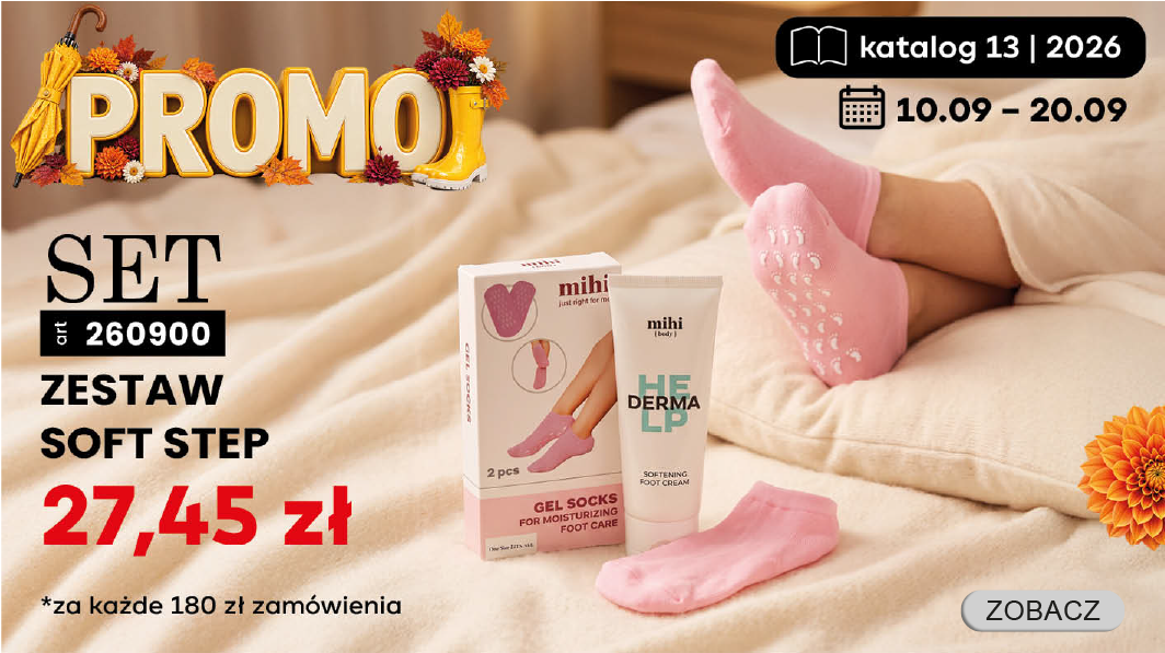 TYLKO 10.09–20.09  Zdobądź zestaw SOFT STEP za jedyne 27,45zł za każde 180zł zamówienia.