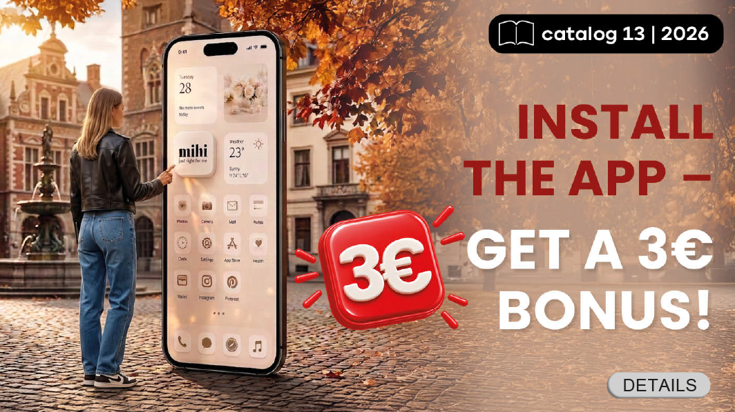 Install the app - get a 3 € bonus!