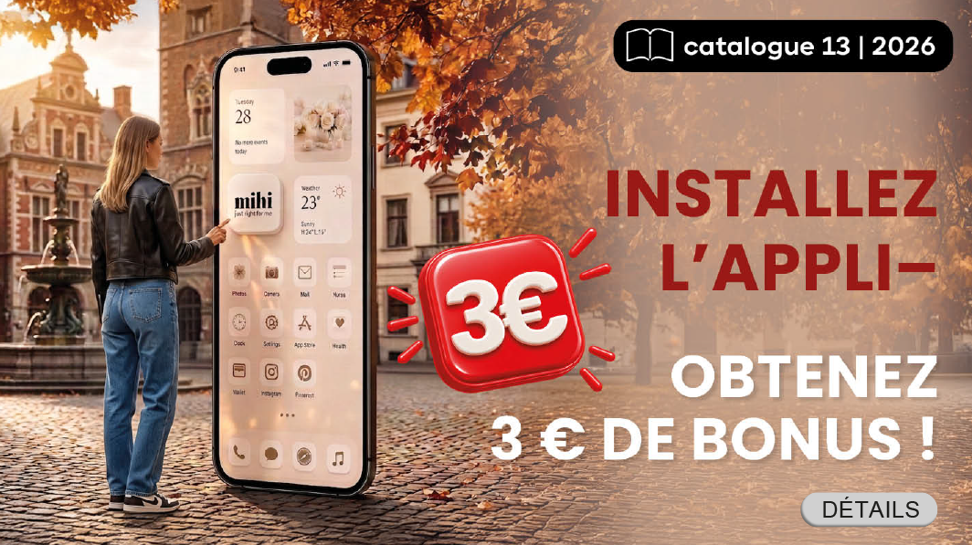 Installez l'appli - obtenez 3 € de bonus !