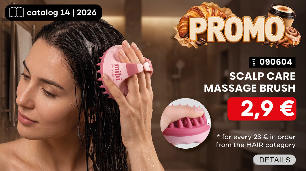 Get the Scalp Care Massage Brush for just 2.9€ for every 23 € spent on products from the HAIR category