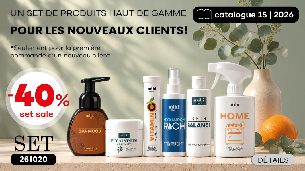 Coffret UNIQUE de produits STAR mihi pour les Nouveaux Clients en période! Pour vous simplifier au maximum le Passage de l’Étape 1, nous sommes heureux de vous présenter une offre spéciale pour les Nouveaux Clients !