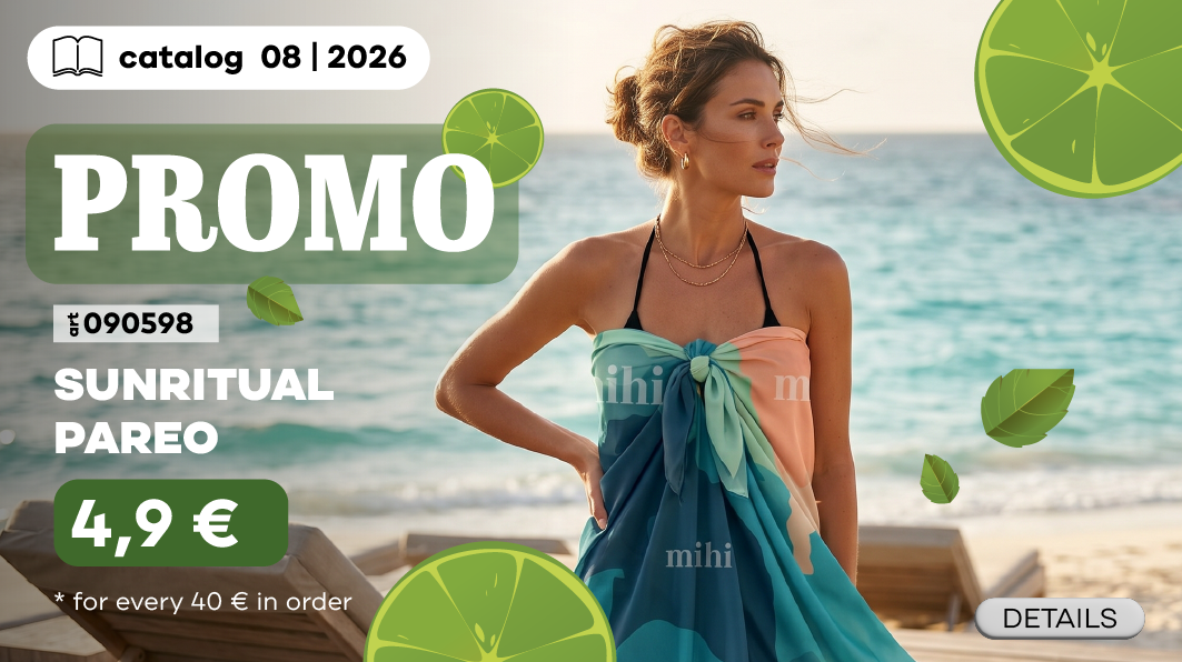 Get the SUNRITUAL Pareo for just 4,9€ with every 40€ purchase from the catalog
