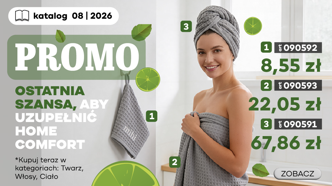 OSTATNIA SZANSA, ABY UZUPEŁNIĆ HOME COMFORT KOLEKCJĘ. Kupuj teraz w kategoriach: Twarz, Włosy, Ciało