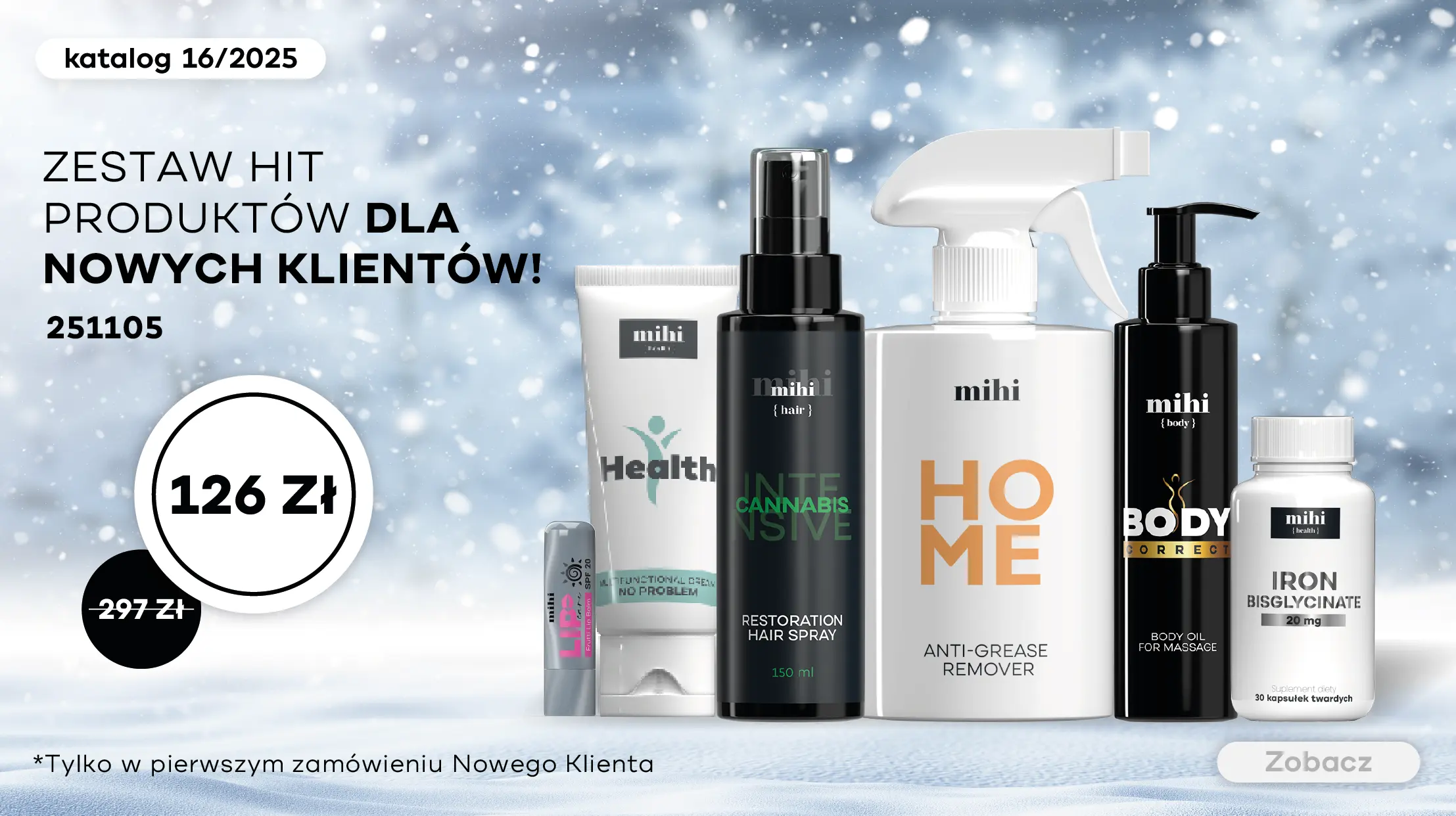 Unikalny zestaw HIT produktów mihi dla Nowych Klientów w okresie 16/2025! Aby maksymalnie ułatwić pierwszy krok, z przyjemnością przedstawiamy specjalną ofertę dla Nowych Klientów!