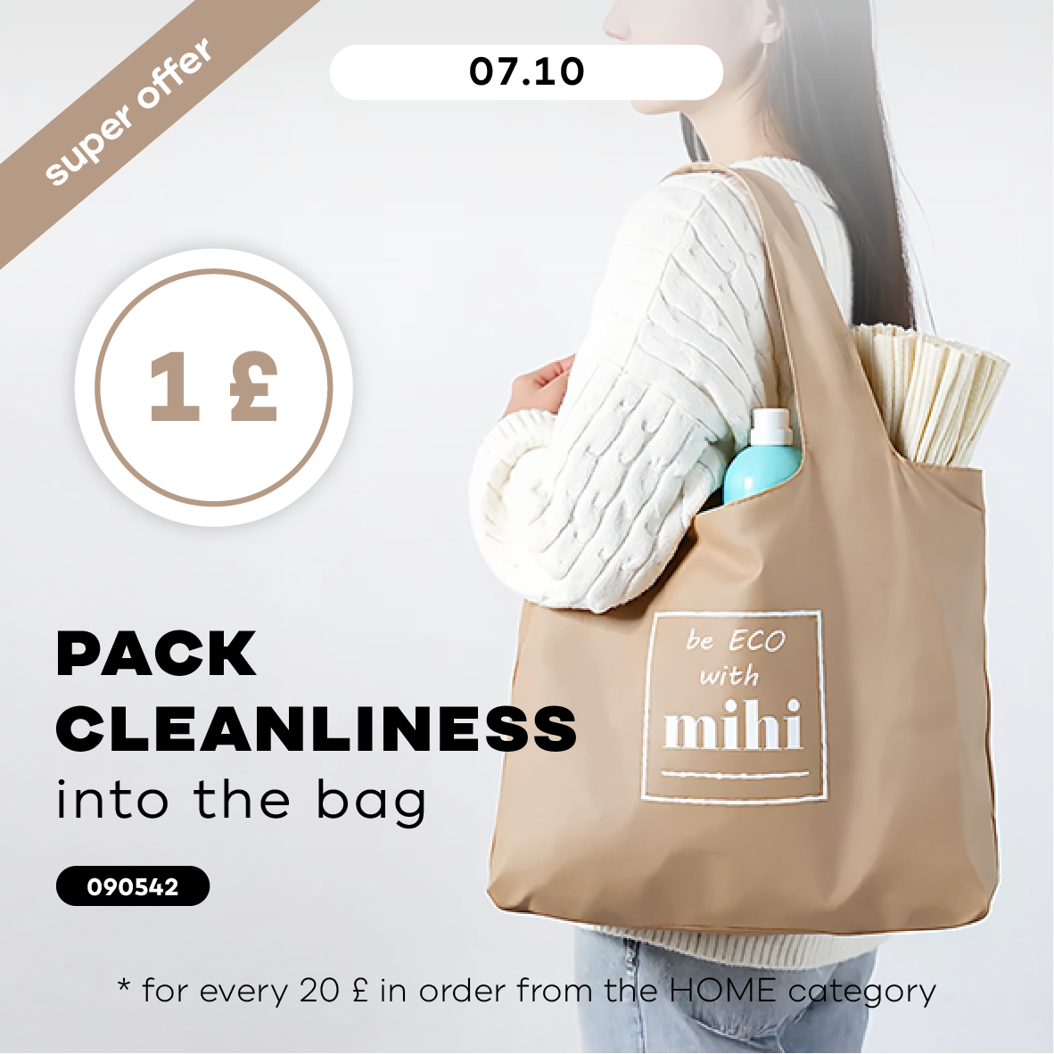 Pack cleanliness into the bag